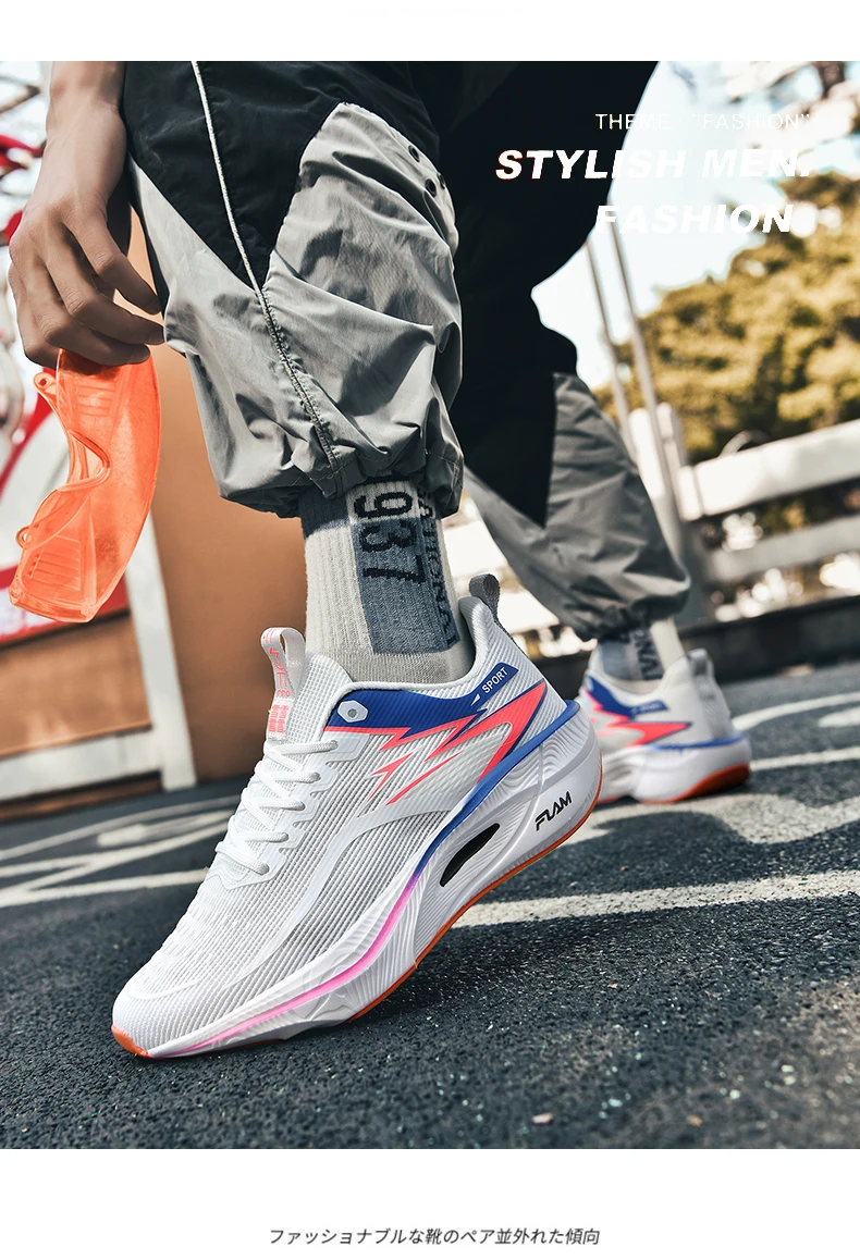NEW Running Shoes Carbon Board Marathon Men Sports Breathable Lightweight Women's Comfortable Athletic Nonskid Sneakers Casual