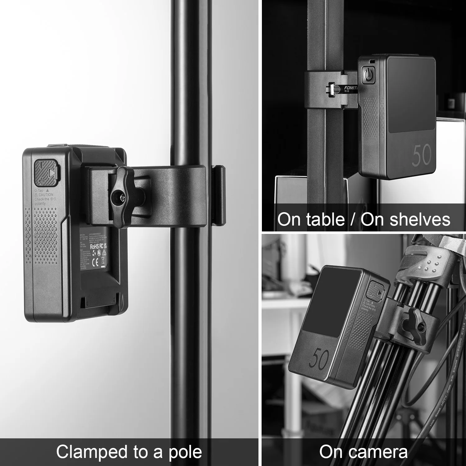 FOMITO V-Lock Battery Plate Quick Release V-Mount Battery Mounting Plate Adapter for Sony DSLR BP Battery Camera Mount