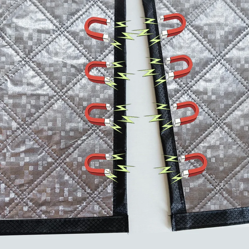 Magnetic winter thick door curtain - easy to install - No Drilling- Keep Cold Out & Warm In-Windproof partition curtain