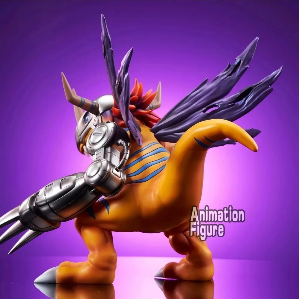 19cm Anime Digimon Adventure Figure Metal Greymon Action Figures Pvc Statue Desktop Ornamen Collection Model Toys Gifts
