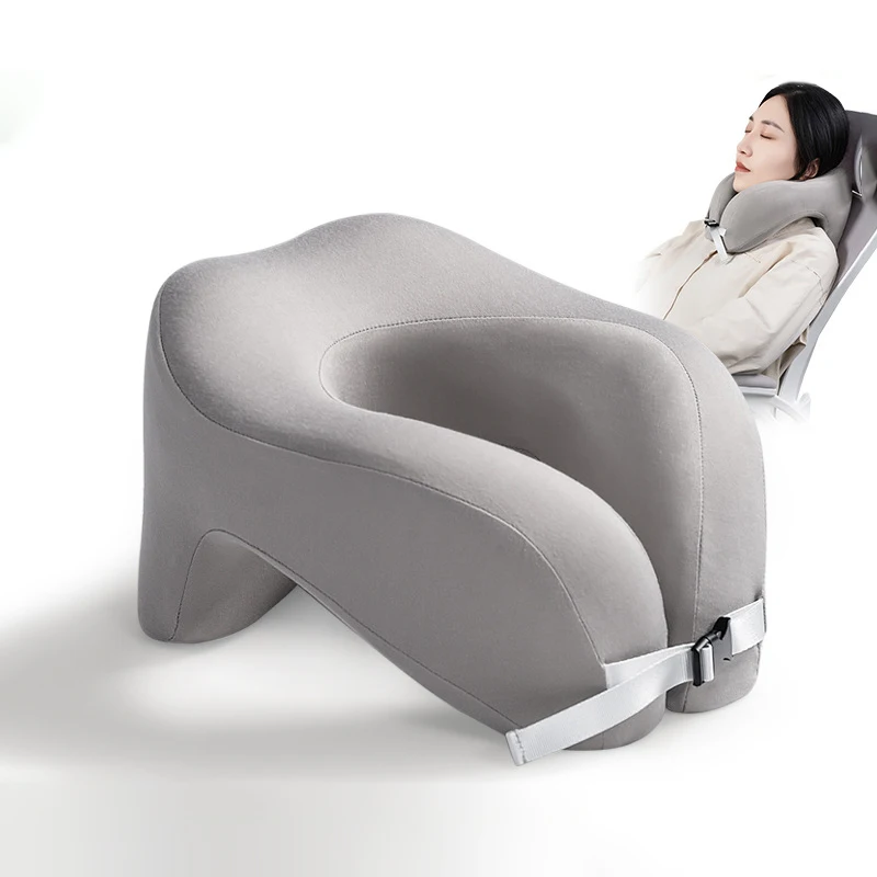 Pillow Travel U-Shape Pure Memory Foam Neck Pillow For Airplane Office Nap Cervical Pillows Flight Sleeping Head Neck Support