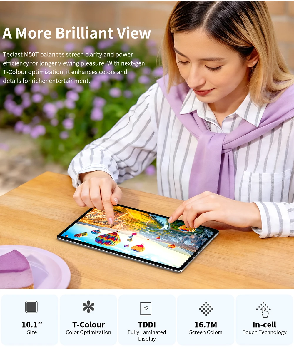 Teclast M50T Android 16 Tablets PC 10.1 inch Max. 32GB RAM 128GB ROM AllWinner A537 7000mAh Battery WiFi-6 Global Version