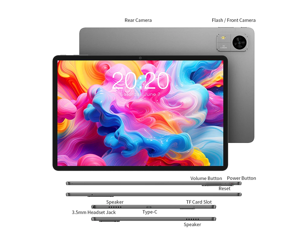 Teclast M50T Android 16 Tablets PC 10.1 inch Max. 32GB RAM 128GB ROM AllWinner A537 7000mAh Battery WiFi-6 Global Version