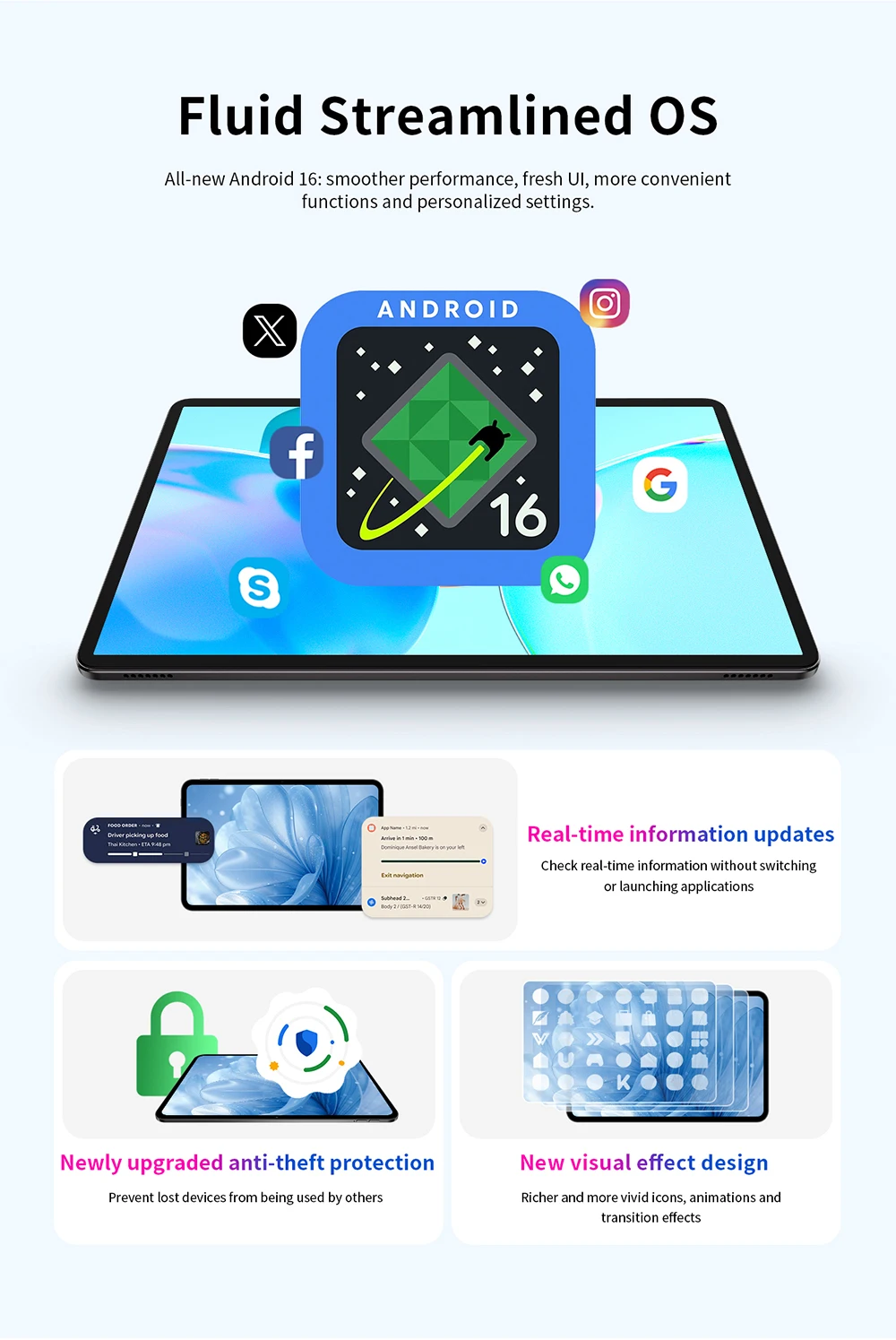 Teclast M50T Android 16 Tablets PC 10.1 inch Max. 32GB RAM 128GB ROM AllWinner A537 7000mAh Battery WiFi-6 Global Version
