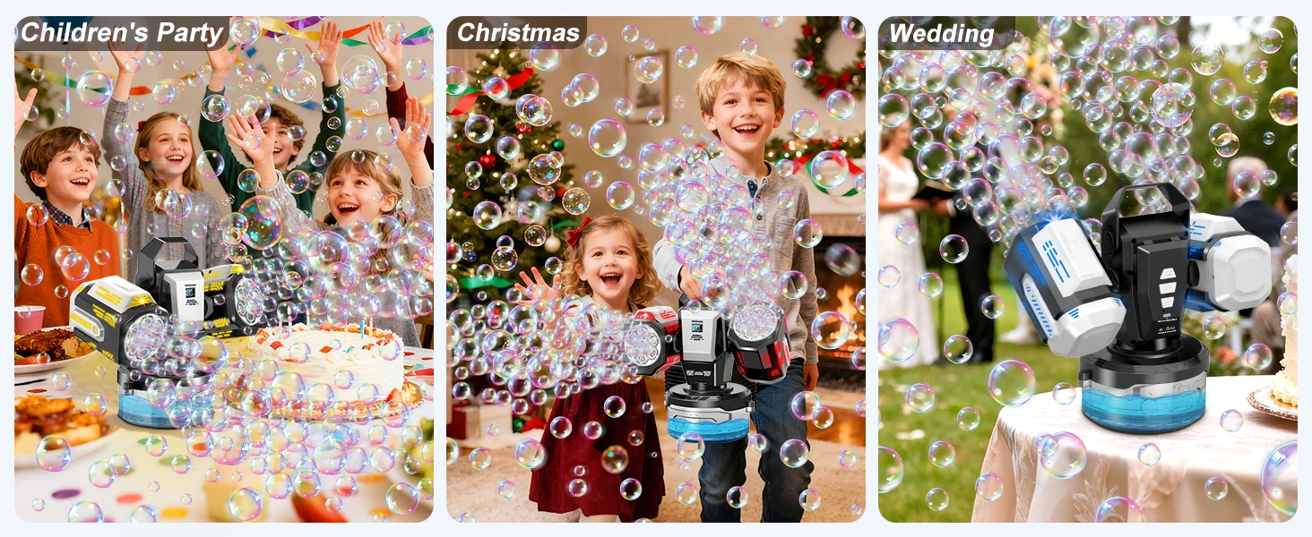 2026 Bubble Machine: Remote Control, Rgb Lights, 1800Mah Rechargeable Type-C | No Bubble Solution