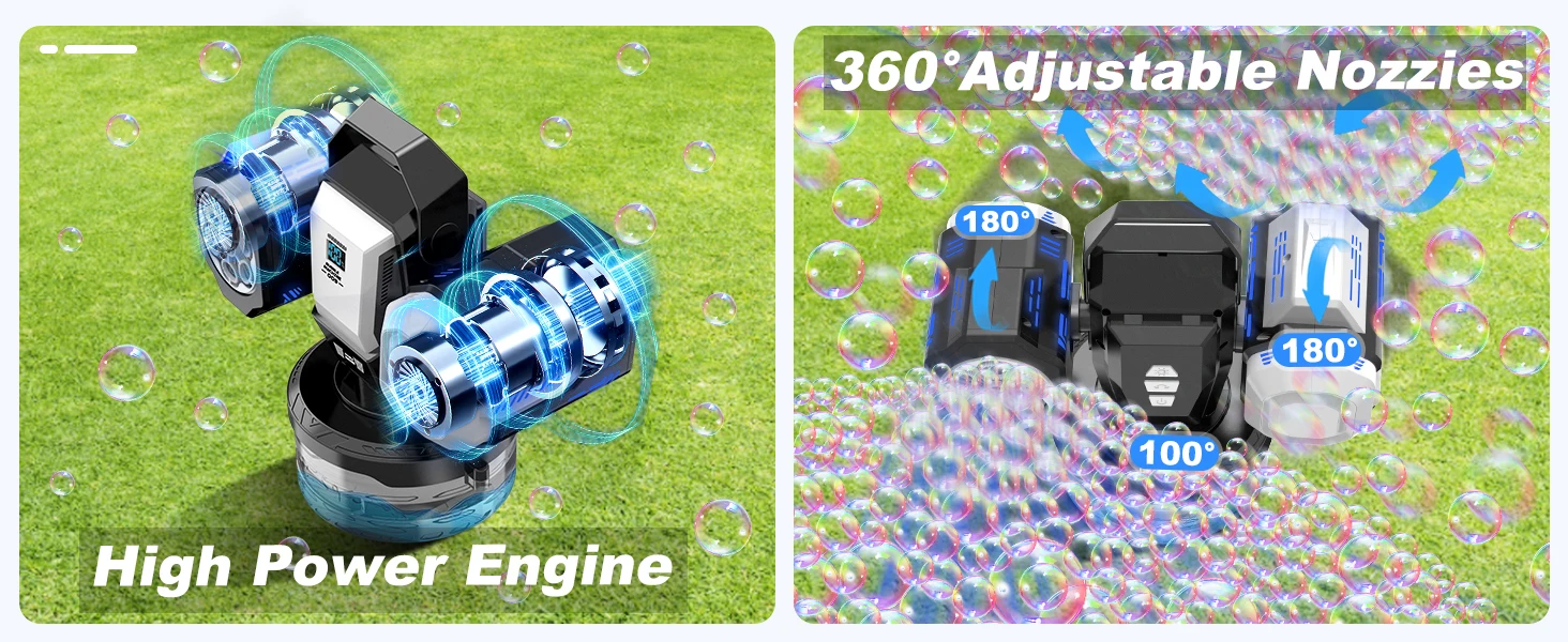 2026 Bubble Machine: Remote Control, Rgb Lights, 1800Mah Rechargeable Type-C | No Bubble Solution