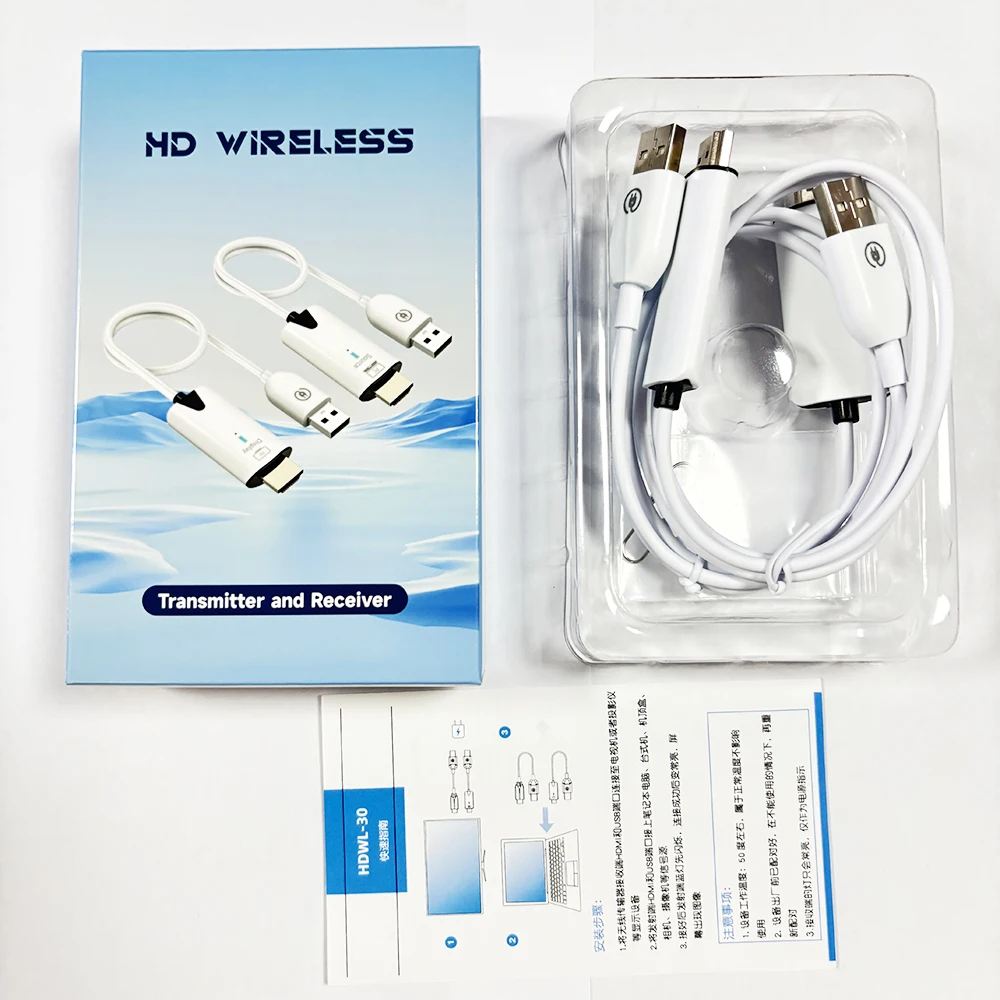 Wireless HDMI--compatible Transmitter and Receiver 1080P 50M Extender Display USB Adapter Dongle For TV Box Monitor Projector PC