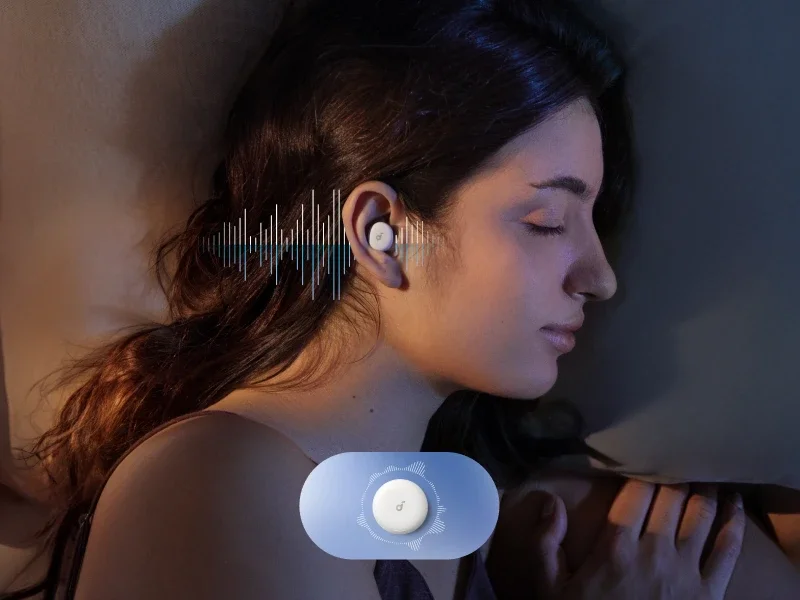 Soundcore by Anker Sleep A30 Sleep Headphones 2nd Generation - Side-Sleep Friendly,Active Noise Cancellation.Stand Store