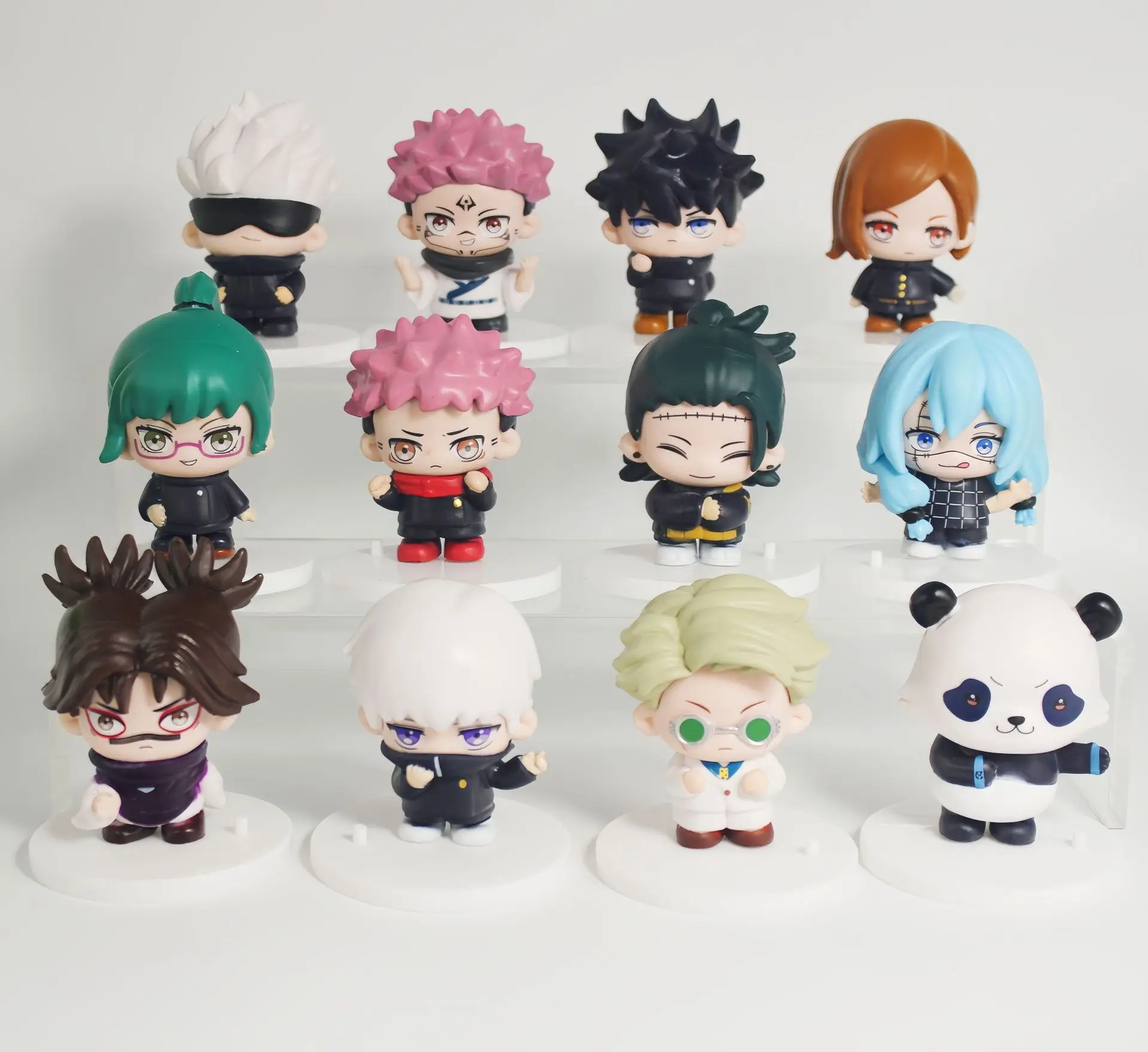 12pcs/set Animation Jujutsu Kaisen Itadori Yuji Gojo Satoru Ryomen Sukuna Megumi Kugisaki Action Figure Collection Anime Model