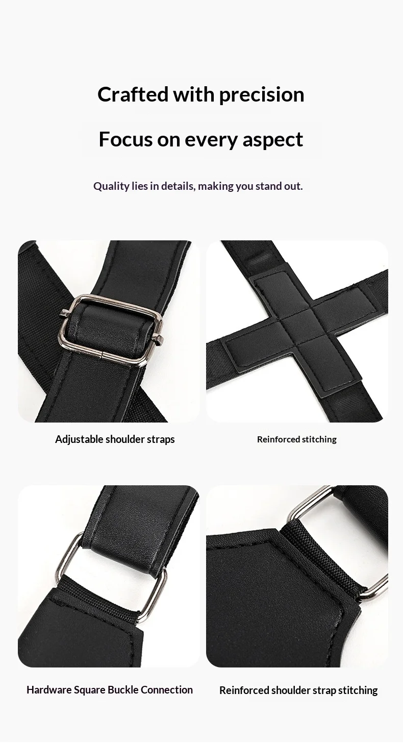 HOMEFISH Double Shoulder Strap Tactical Fishing Bag Waterproof PU Multi-Pocket Outdoor Anti-Theft Crossbody Bag Multi-Purpose