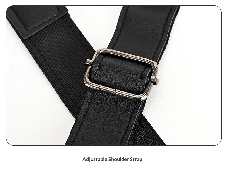 HOMEFISH Double Shoulder Strap Tactical Fishing Bag Waterproof PU Multi-Pocket Outdoor Anti-Theft Crossbody Bag Multi-Purpose