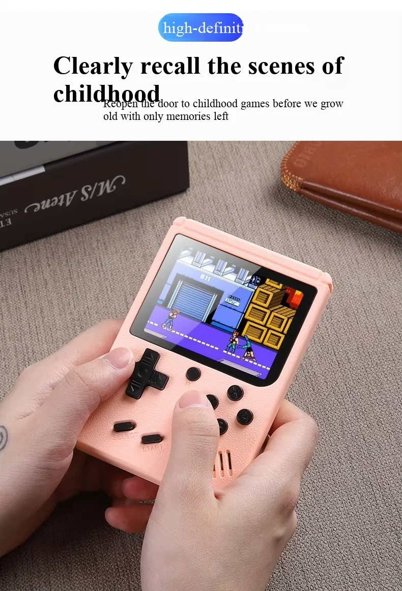 400 In 1 MINI Games Handheld Game Players Portable Retro Video Gaming Console Boy 8 Bit 2.4 Inch Color LCD Screen Games