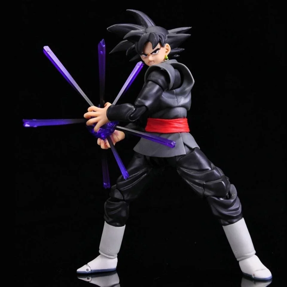 KO SHF Dragon Ball Goku Black Zamasu Goku Super Saiyan Rose Goku Articulated Action Figure Full Accessories Anime Model Toy Gift