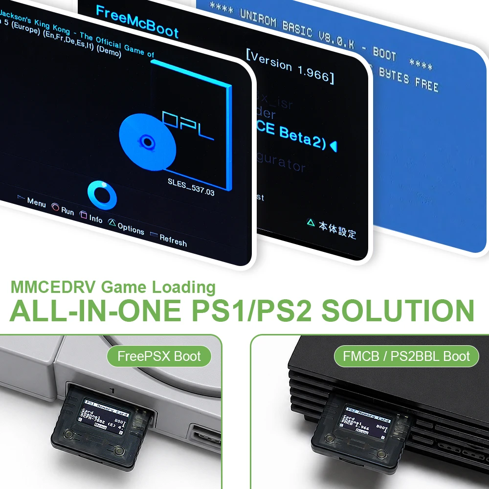 LinkRetro USB-C Memory Card Emulator SD2PSX SD2PSXTD Firmware Support FMCB FreeMcBoot MMCE For Sony PS One PS1 PS2 Consoles