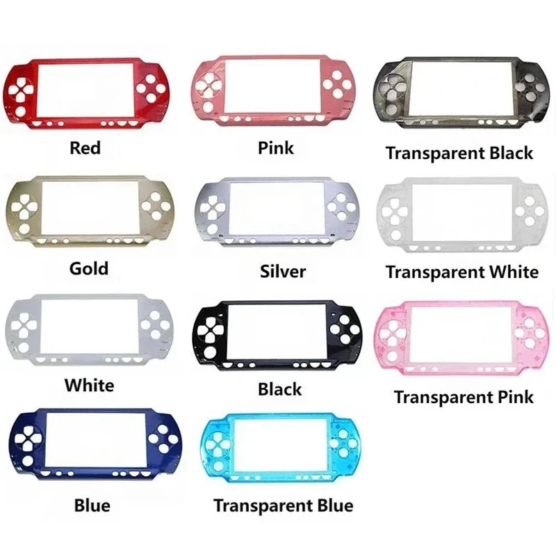 Replacement Front Faceplate Shell Cover Case For PSP 1000 Console Repair Part Top Housing Multiple Color Options