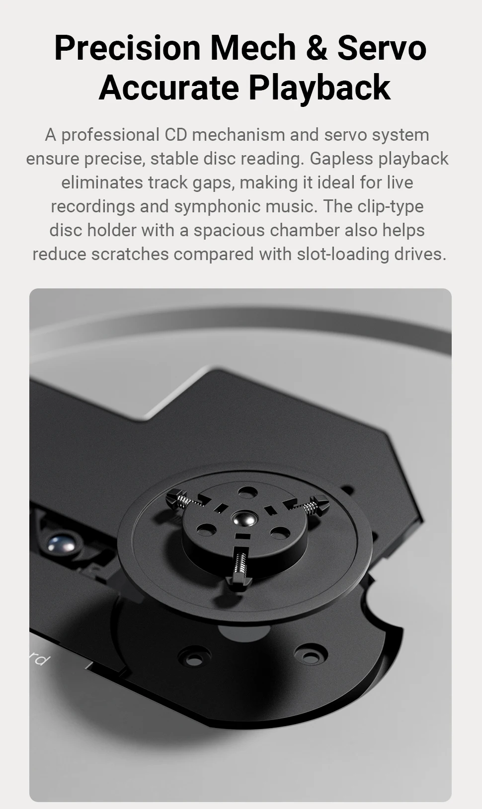 Fosi Audio Merak HiFi CD Player with Remote CS43131 DAC 210MW *2 Headphone Amp Supports USB Ripping USB Drive Input