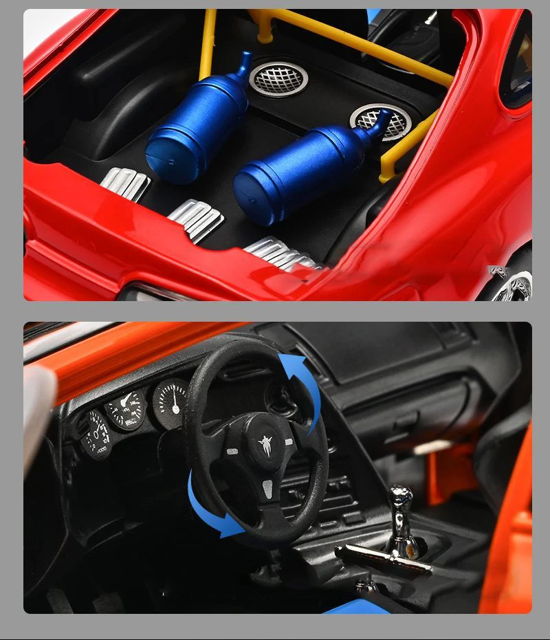 1:24 1995 Supra A80 MK4 Alloy Movie Sports Car Model Diecasts Metal Classic Track Raing Vehicles Car Model Sound Light Kids Gift