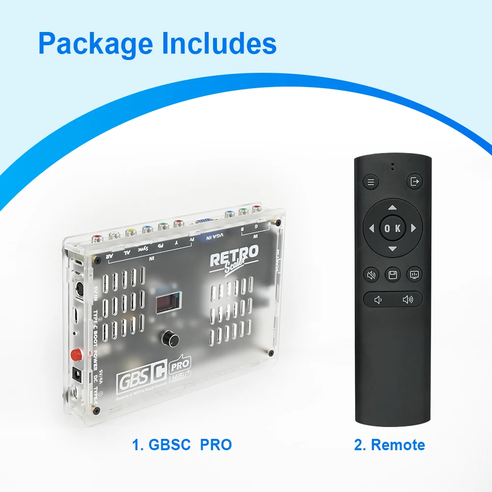 RetroScaler GBS Control Pro GBSC Video Converter RGBS VGA Scart Ypbpr Signal Composite S-Vdieo to HDMI™ For Retro Game Console