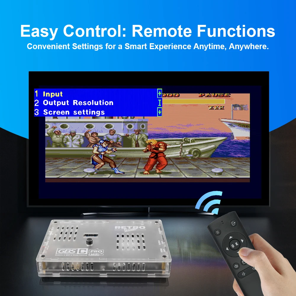 RetroScaler GBS Control Pro GBSC Video Converter RGBS VGA Scart Ypbpr Signal Composite S-Vdieo to HDMI™ For Retro Game Console