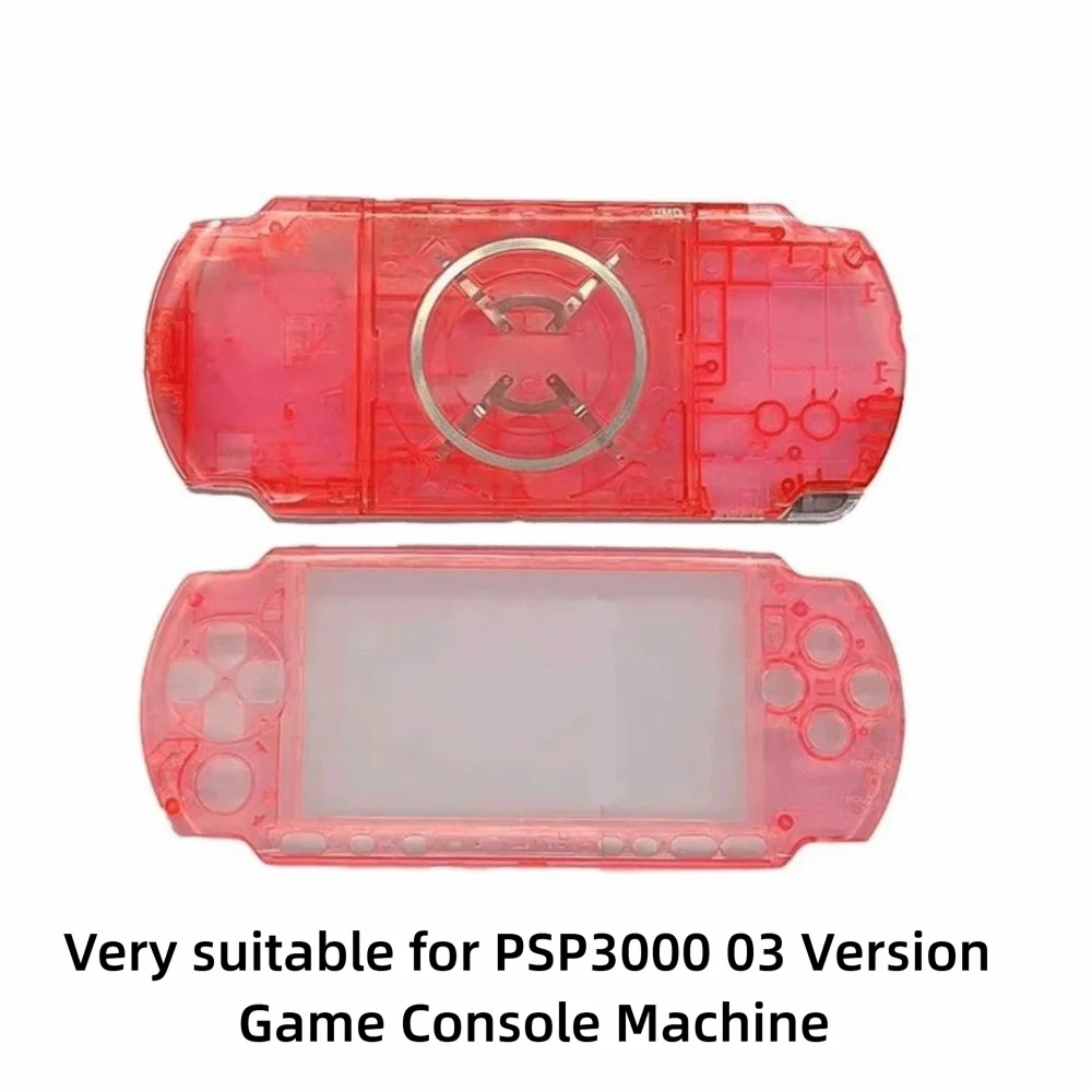 Transparent Full Cover Protective Case Kit Full Set With Screws Full Housing Shell With Buttons Kit for PSP3000 03 Version