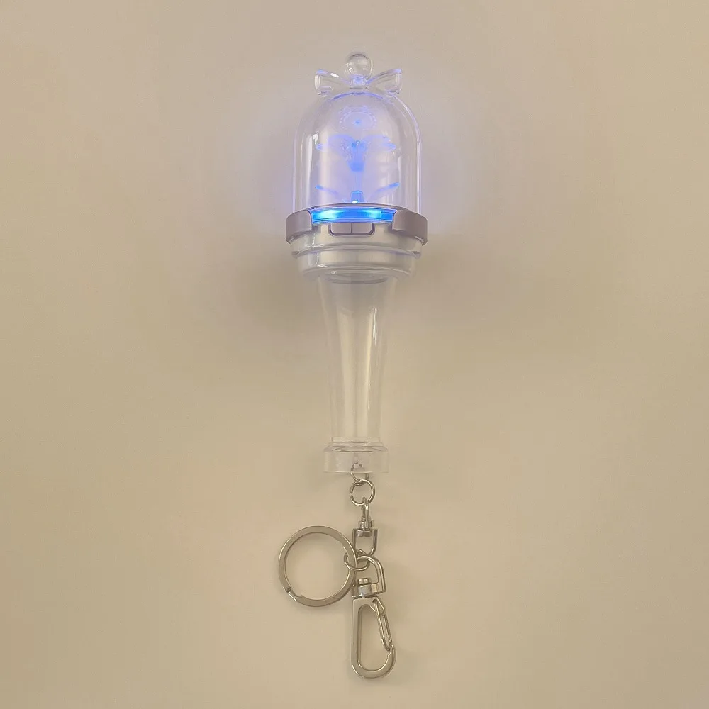 Mini Kpop ILLITS Lightstick Keychains YUNAH MINJU MOKA WONHEE IROHA Light Stick Bag Pendant Keyrings for Fans Gift