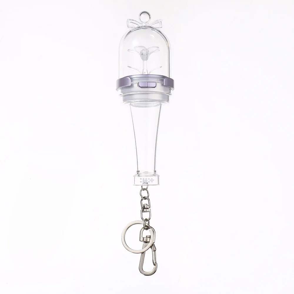 Mini Kpop ILLITS Lightstick Keychains YUNAH MINJU MOKA WONHEE IROHA Light Stick Bag Pendant Keyrings for Fans Gift