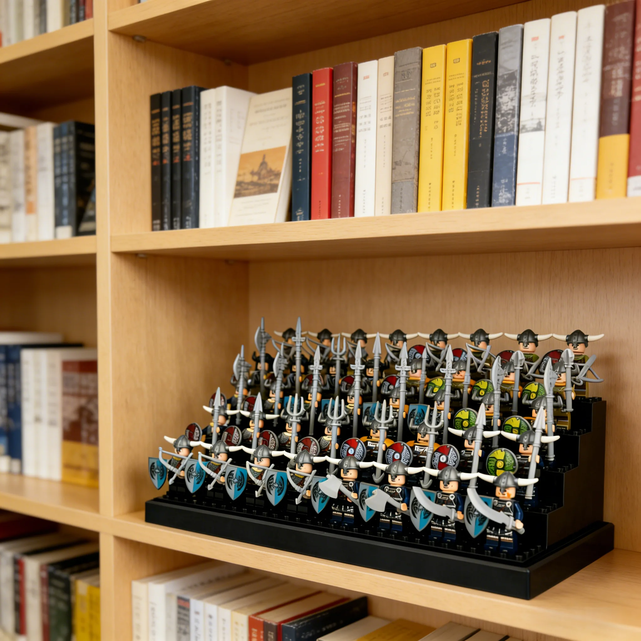 2-Pack 5-Tier Minifig Display Stand – Thick ABS Dust-Resistant Collector Shelf for Building Block Figures (No Cover)