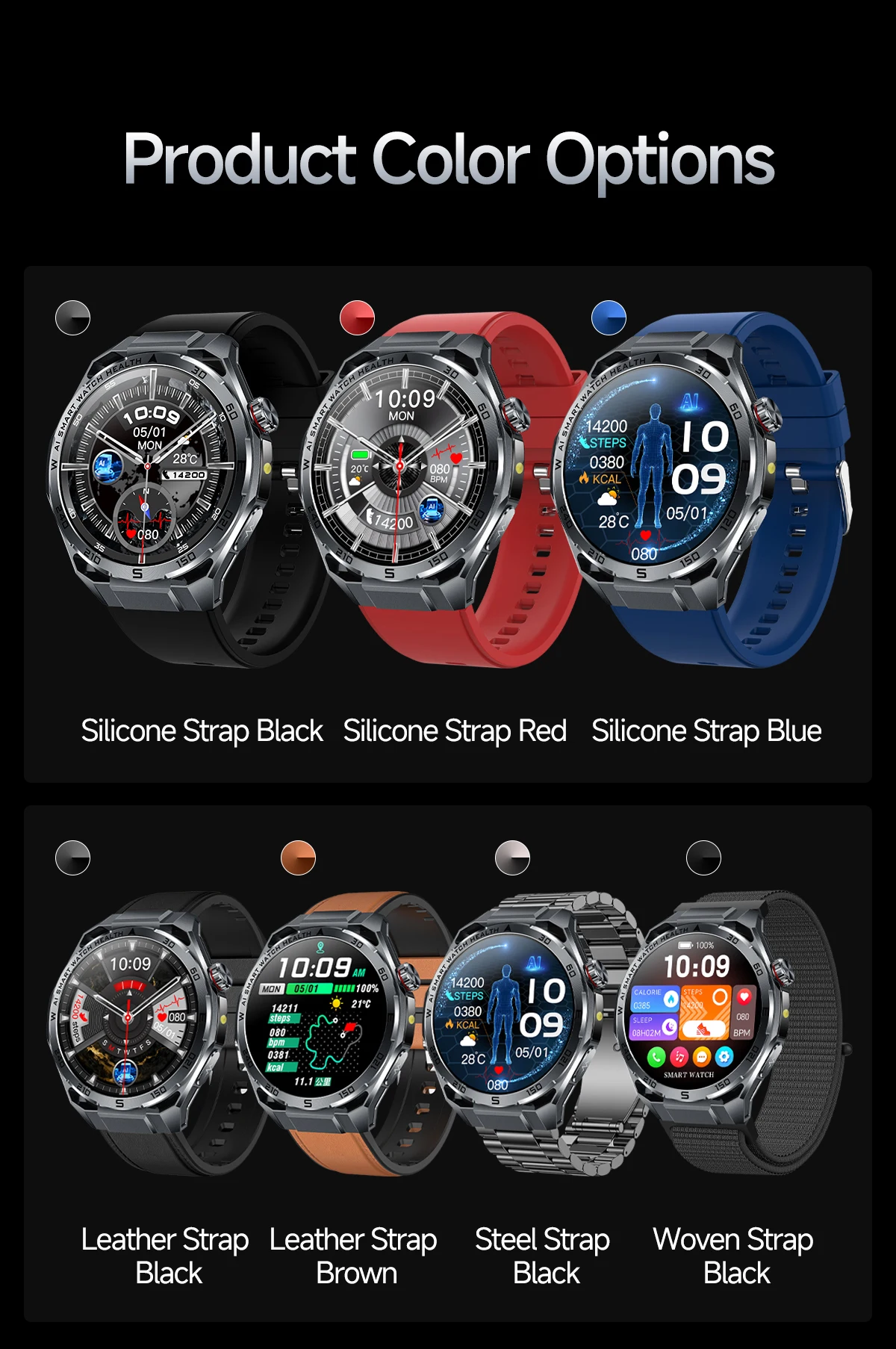 2026New Nursing-Grade AI ECG Smart Watch 1.53''Sapphire Glass Heart Rate Blood Lipid Uric Acid Monitor Bluetooth Call Smartwatch
