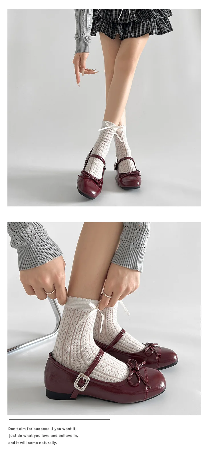 2026 New Spring Vintage Women Ballet Flats Shoes Comfort Round Toe Soft Sole Shoes Elegant Butterfly-knot Dress Grandma's Shoes