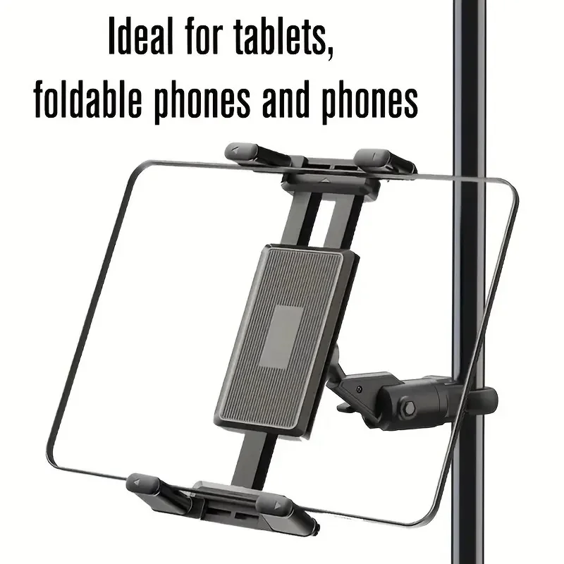 Tablet Holder for Microphone Stand,Mic Music Stand Tablet Holder for iPad,Smartphone Tablet Mic Stand Mount for Live Streaming