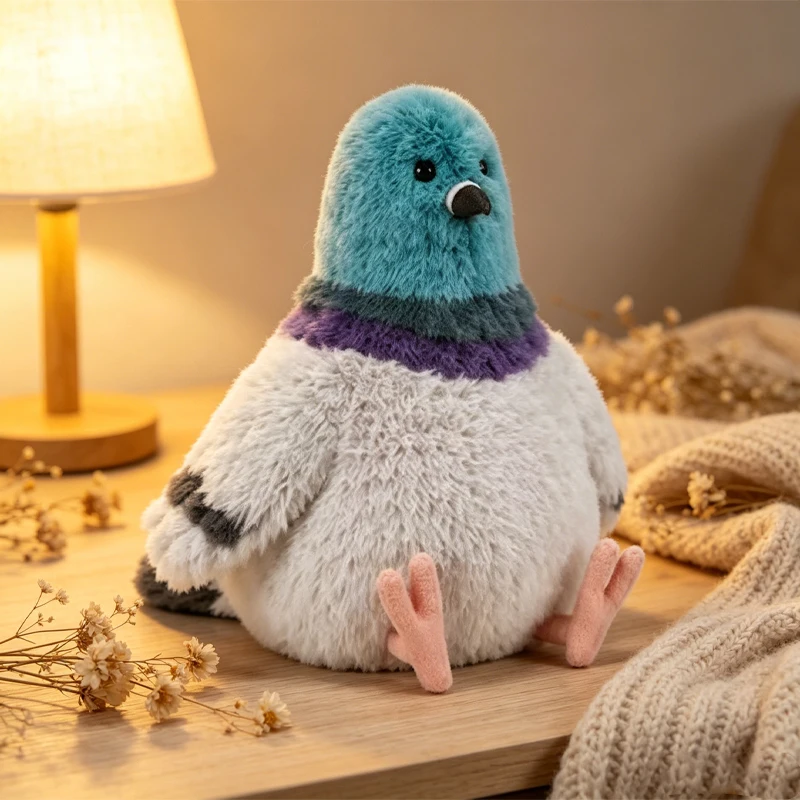 20cm Cute Chubby Pigeon Plushie Soft Skin-friendly Simulation Companion Doll Decoration Item Plush Toys Occasions Gift Children