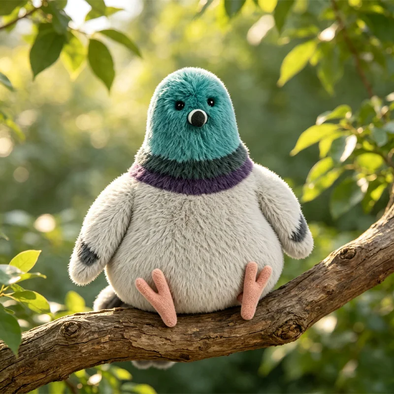 20cm Cute Chubby Pigeon Plushie Soft Skin-friendly Simulation Companion Doll Decoration Item Plush Toys Occasions Gift Children