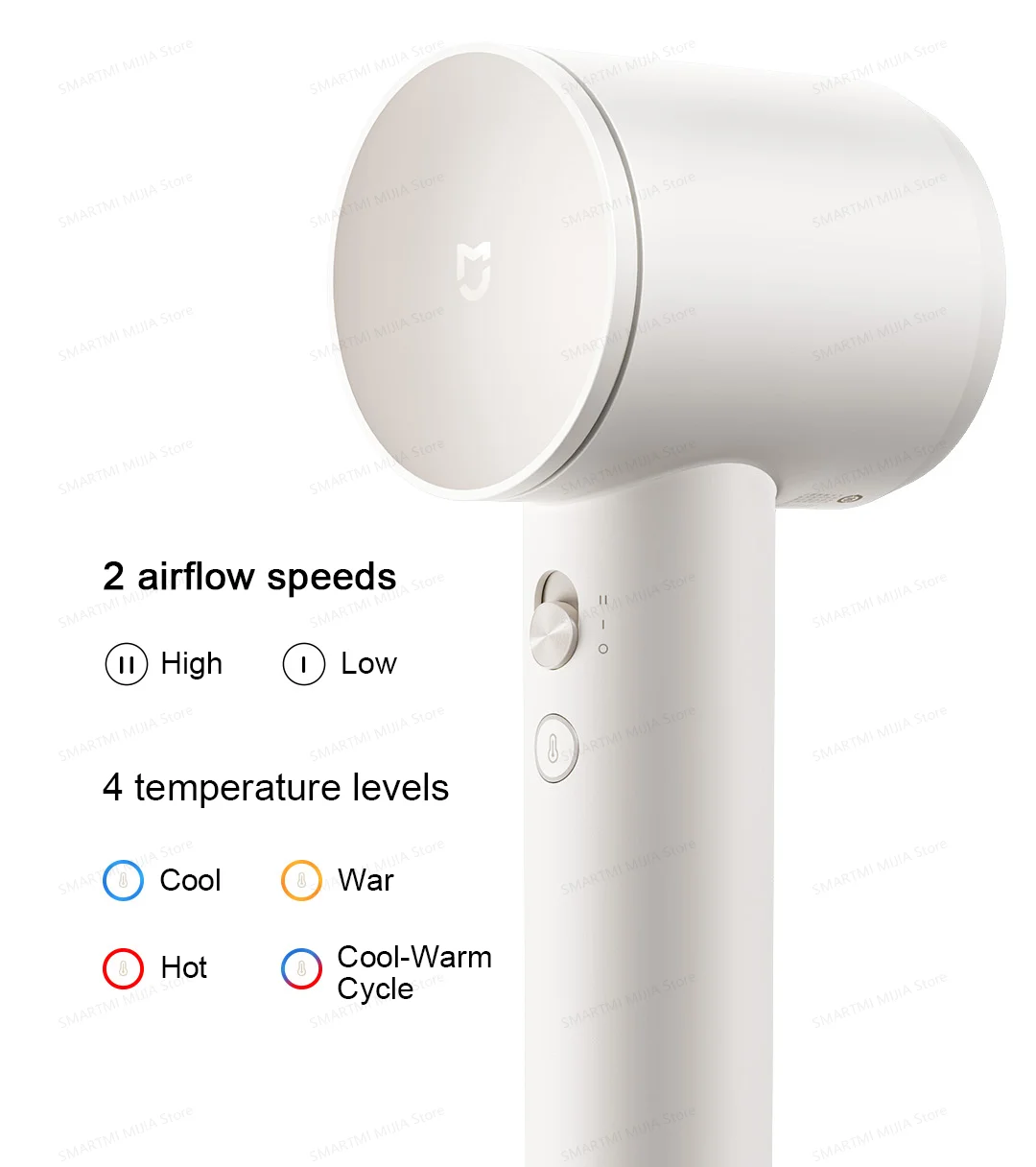 2026 New MIJIA High-Speed Hair Dryer,110000rpm,62m/s Powerful airflow,8 Airflow Mode,347g 4 Color,CN Version With Adapter