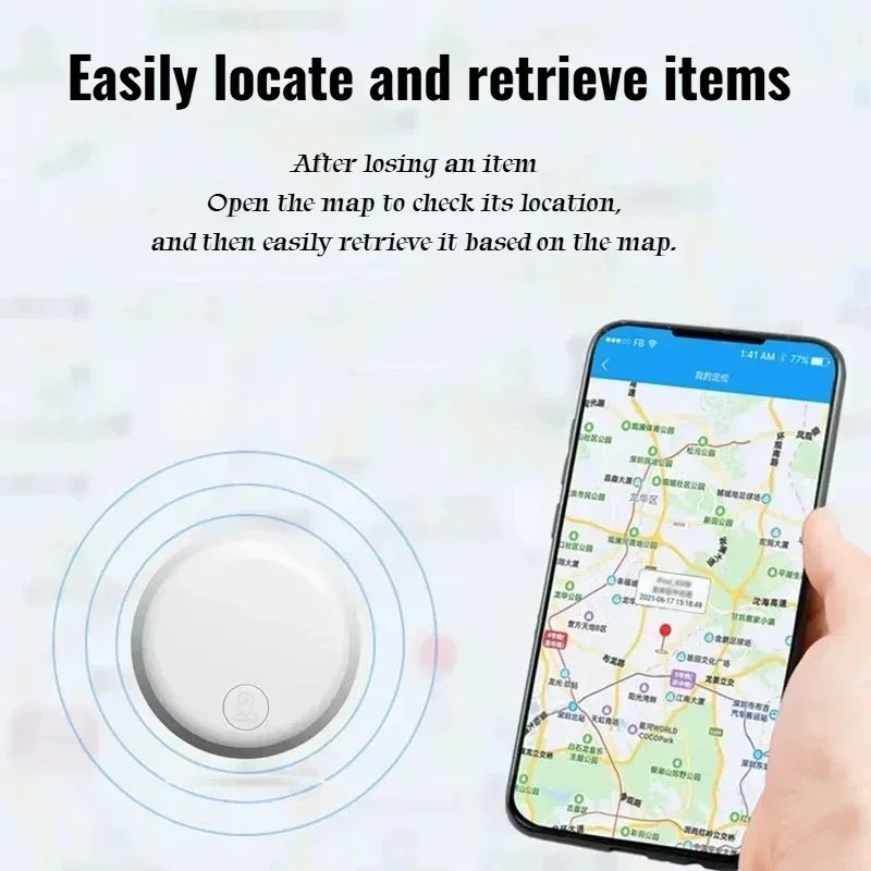 Lenovo GPS Smart Tracker Anti‑Lost Device Wireless Locator Pet Bag Wallet Key Finder Reminder Bluetooth5.3 For iPhone Android