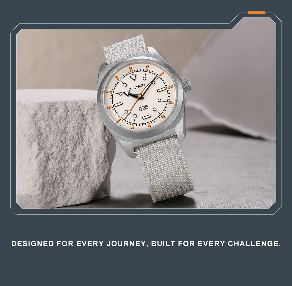 CADISEN TI-7 2026 NEW Autodyne Titanium Steel Automatic Mechanical Canvas Wristwatch MIYOTA 8215 Luminous Waterproof Man Watches
