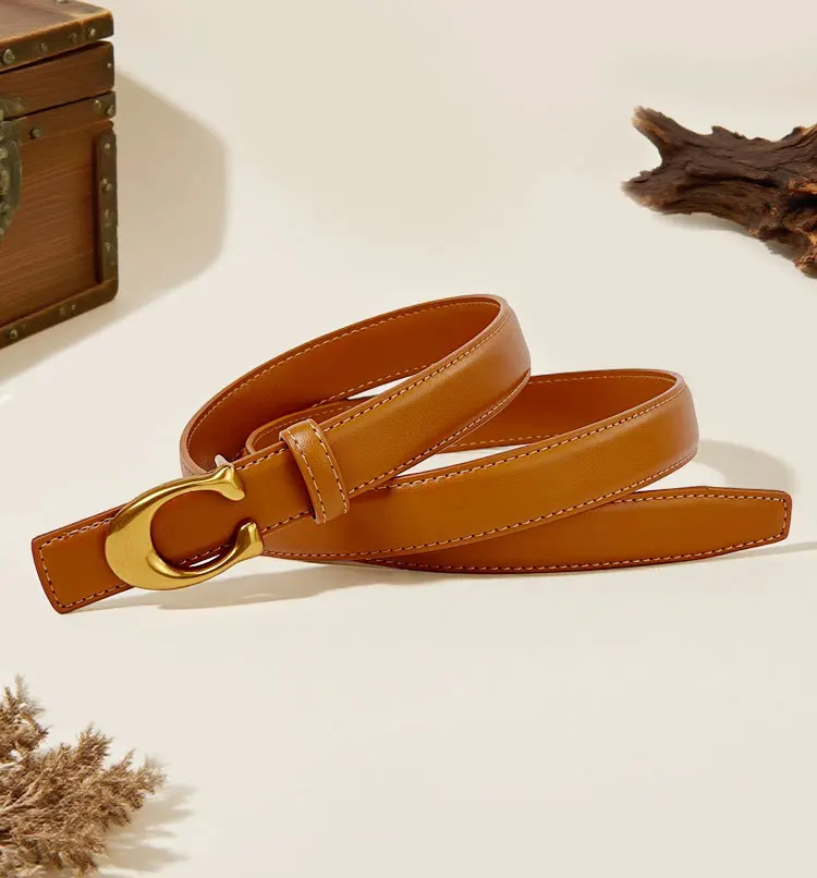 Luxury Belt for women with Adjustable C Buckle Design, for Jeans & Dresses, Y2K Style Soft Comfortable Waist Belt
