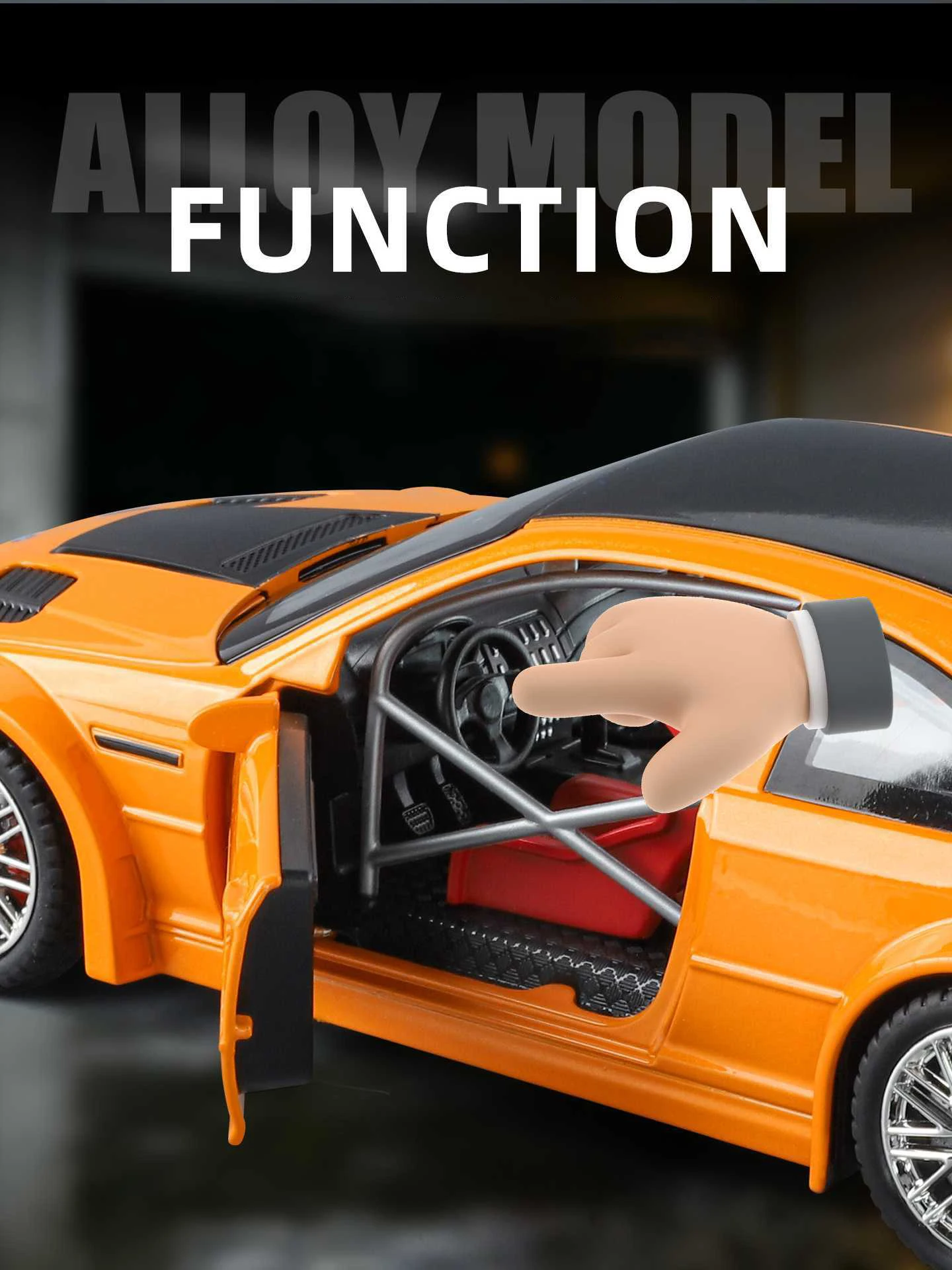 1:24 M3 E46 GTR Coupe Alloy Sports Car Model Diecast Metal Track Racing Vehicles Car Model Sound Light Simulation Kids Toys Gift