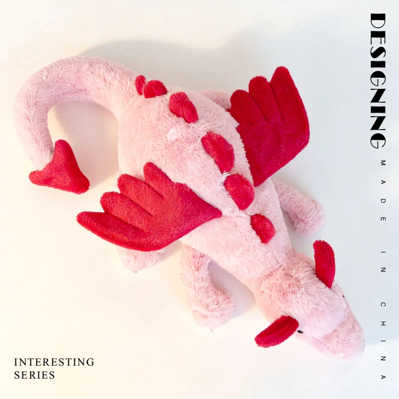 50/70CM Cartoon Hot Flying Dragon Plush Toy With Wings Green Pink Long Tail Plush Toy Pillow Gift