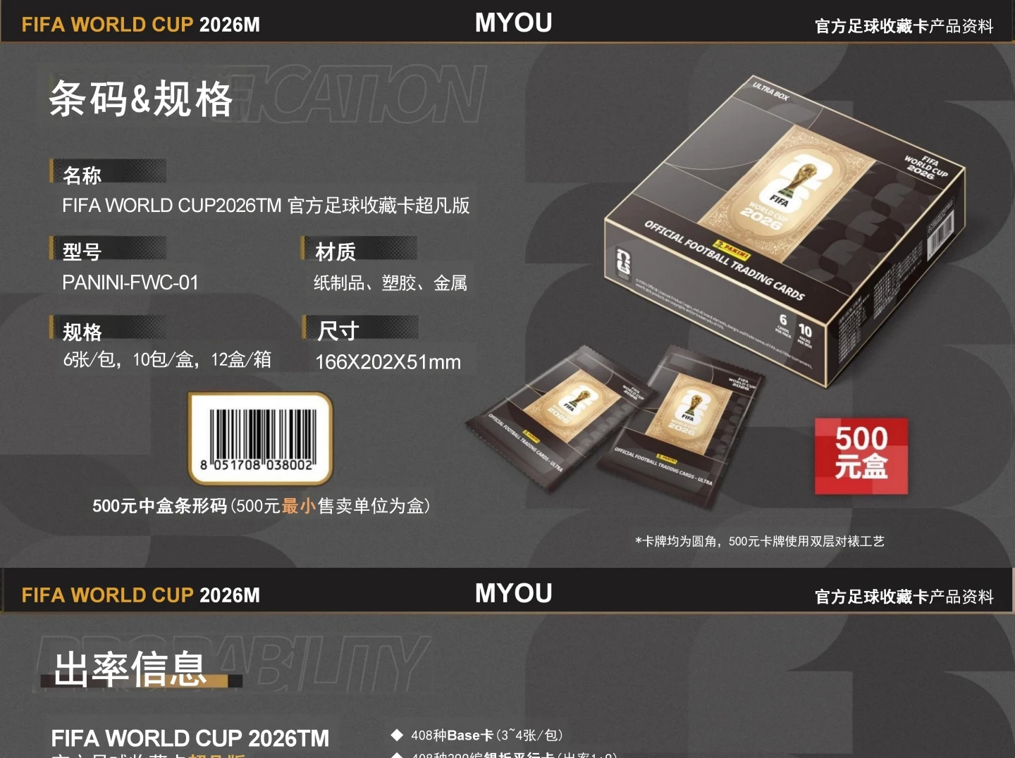Genuine PANINI × KAYOU FIFA World Cup 2026 Trading Cards Interconnected Pattern Unlimited Potential Exquisite Gift Original Box