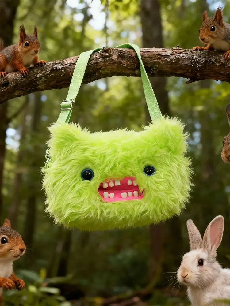 Fugglers Ugly Tooth Monster Fluffy Crossbody Bags Cute Fugg Plush Purse Shoulder Backpack Wallet Girls Boys Cartoon Animal 22CM