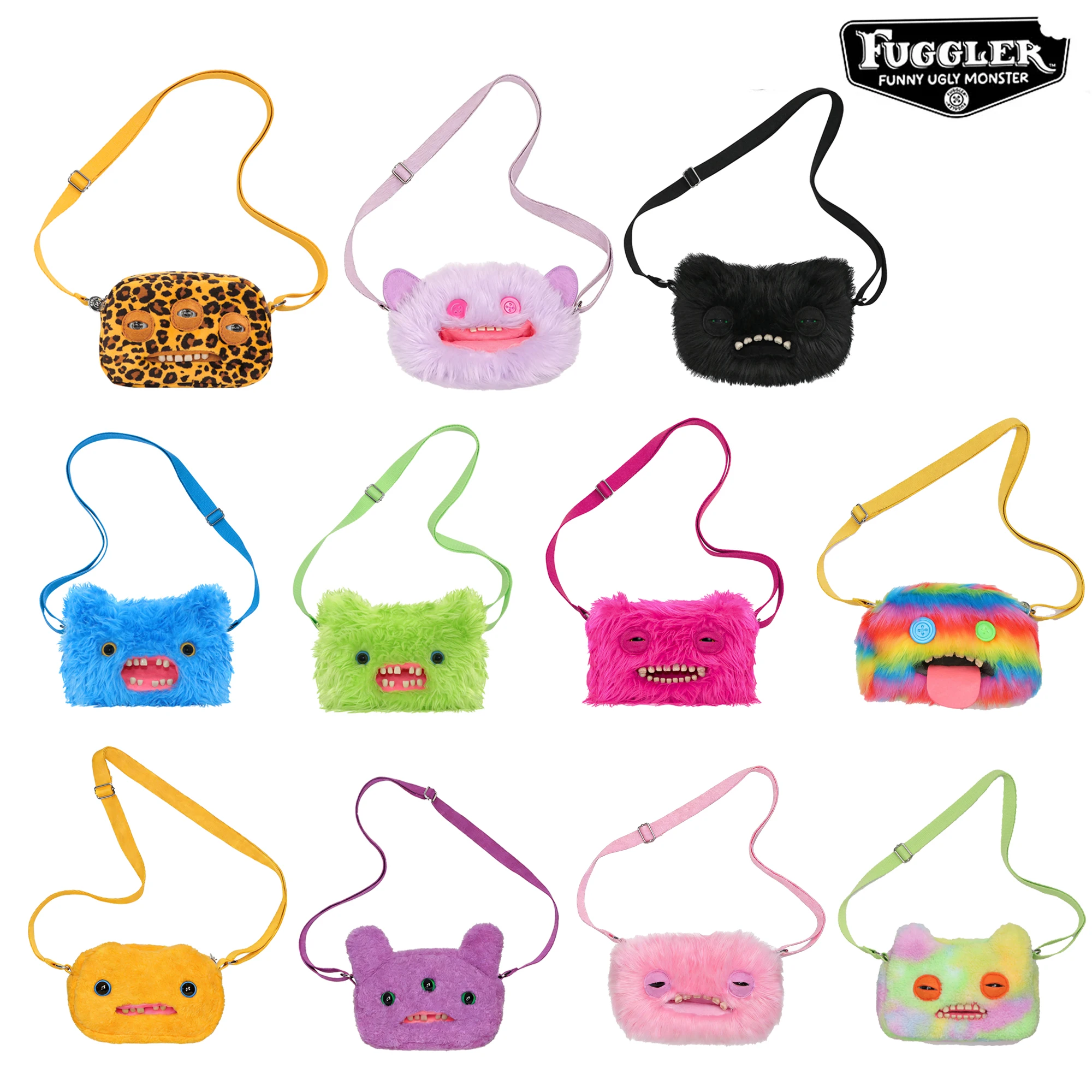 Fugglers Ugly Tooth Monster Fluffy Crossbody Bags Cute Fugg Plush Purse Shoulder Backpack Wallet Girls Boys Cartoon Animal 22CM