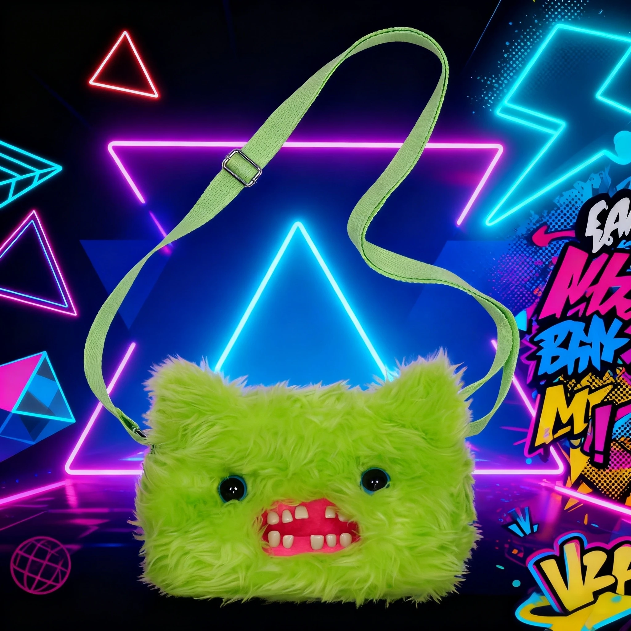 Fugglers Ugly Tooth Monster Fluffy Crossbody Bags Cute Fugg Plush Purse Shoulder Backpack Wallet Girls Boys Cartoon Animal 22CM