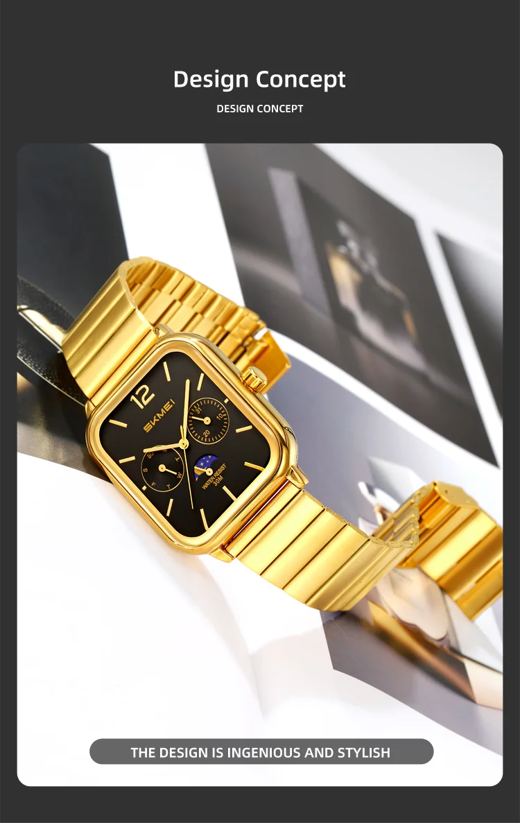 SKMEI 2509 New Casual Simple Quartz Watch Men's Luxury Business Waterproof Calendar Week Exquisite Watch Relógios Masculino