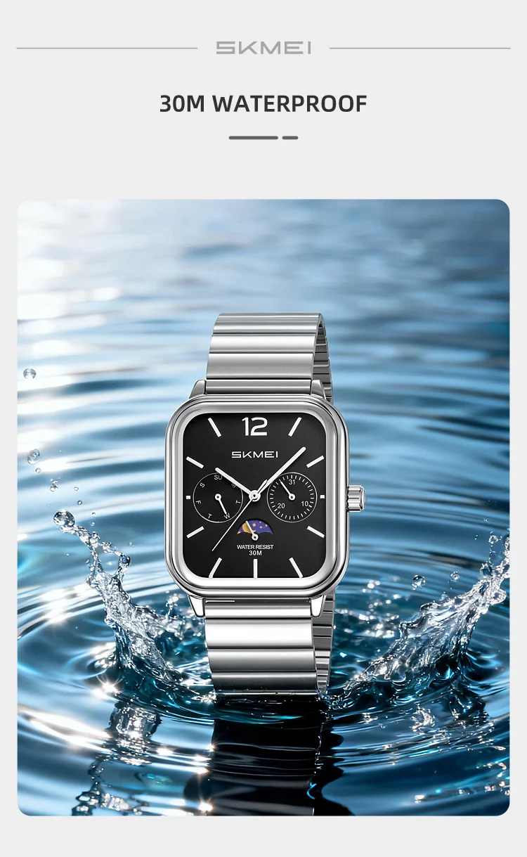 SKMEI 2509 New Casual Simple Quartz Watch Men's Luxury Business Waterproof Calendar Week Exquisite Watch Relógios Masculino