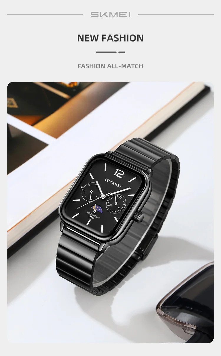 SKMEI 2509 New Casual Simple Quartz Watch Men's Luxury Business Waterproof Calendar Week Exquisite Watch Relógios Masculino