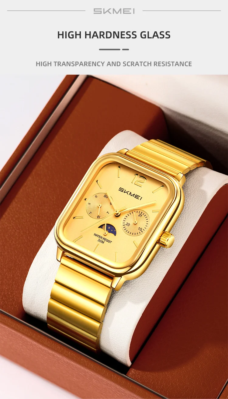SKMEI 2509 New Casual Simple Quartz Watch Men's Luxury Business Waterproof Calendar Week Exquisite Watch Relógios Masculino