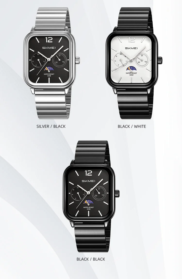 SKMEI 2509 New Casual Simple Quartz Watch Men's Luxury Business Waterproof Calendar Week Exquisite Watch Relógios Masculino
