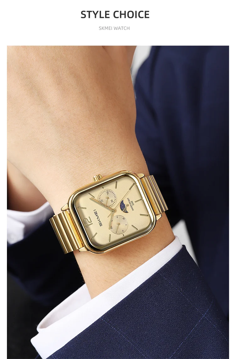 SKMEI 2509 New Casual Simple Quartz Watch Men's Luxury Business Waterproof Calendar Week Exquisite Watch Relógios Masculino