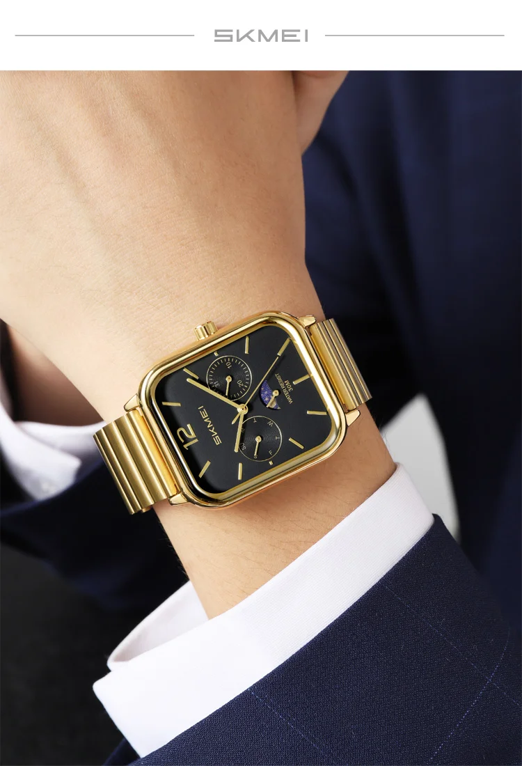 SKMEI 2509 New Casual Simple Quartz Watch Men's Luxury Business Waterproof Calendar Week Exquisite Watch Relógios Masculino