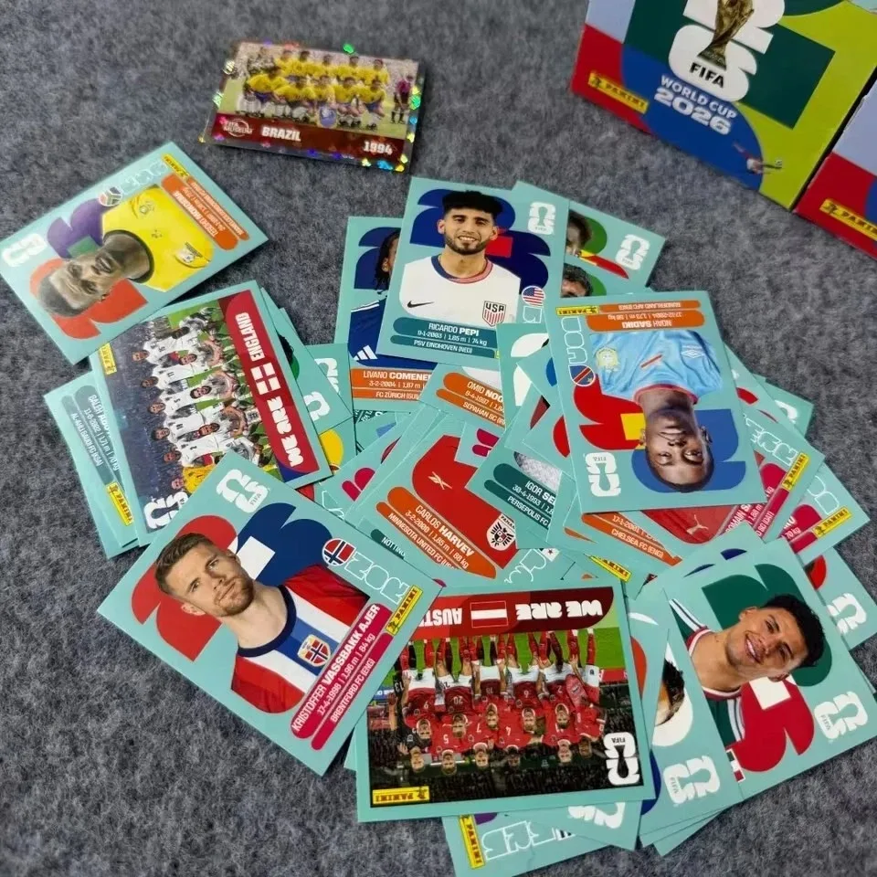 New 1 Box Genuine Panini Official FIFA World Cup Soccer Card Sticker Pack&Limited Edition Collection Soccer Memorabilia Set